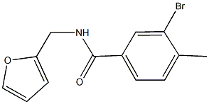 3-bromo-N-(2-furylmethyl)-4-methylbenzamide Structure