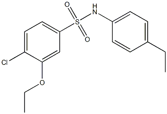 4-chloro-3-ethoxy-N-(4-ethylphenyl)benzenesulfonamide Structure