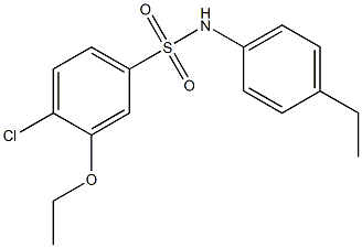 4-chloro-3-ethoxy-N-(4-ethylphenyl)benzenesulfonamide 구조식 이미지