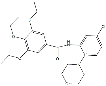 N-[5-chloro-2-(4-morpholinyl)phenyl]-3,4,5-triethoxybenzamide 구조식 이미지