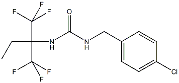 N-[1,1-bis(trifluoromethyl)propyl]-N'-(4-chlorobenzyl)urea 구조식 이미지