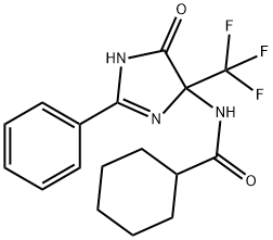 N-[4-oxo-2-phenyl-5-(trifluoromethyl)-4,5-dihydro-1H-imidazol-5-yl]cyclohexanecarboxamide Structure