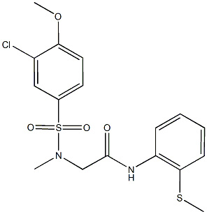 2-[[(3-chloro-4-methoxyphenyl)sulfonyl](methyl)amino]-N-[2-(methylsulfanyl)phenyl]acetamide Structure