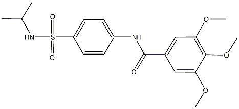 N-{4-[(isopropylamino)sulfonyl]phenyl}-3,4,5-trimethoxybenzamide 구조식 이미지