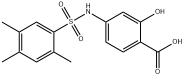 2-hydroxy-4-{[(2,4,5-trimethylphenyl)sulfonyl]amino}benzoic acid 구조식 이미지