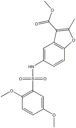 methyl 5-{[(2,5-dimethoxyphenyl)sulfonyl]amino}-2-methyl-1-benzofuran-3-carboxylate Structure