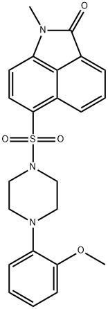 6-{[4-(2-methoxyphenyl)-1-piperazinyl]sulfonyl}-1-methylbenzo[cd]indol-2(1H)-one 구조식 이미지