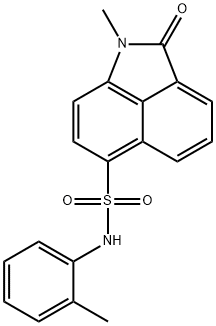 1-methyl-N-(2-methylphenyl)-2-oxo-1,2-dihydrobenzo[cd]indole-6-sulfonamide 구조식 이미지