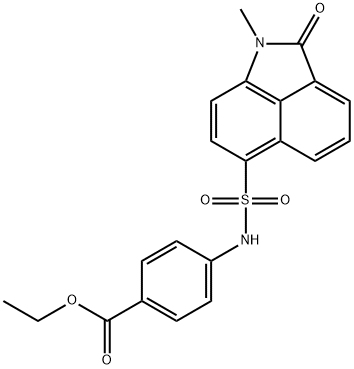 ethyl 4-{[(1-methyl-2-oxo-1,2-dihydrobenzo[cd]indol-6-yl)sulfonyl]amino}benzoate Structure