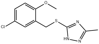 3-[(5-chloro-2-methoxybenzyl)thio]-5-methyl-4H-1,2,4-triazole Structure