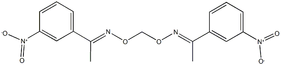 1-{3-nitrophenyl}ethanone O-({[(1-{3-nitrophenyl}ethylidene)amino]oxy}methyl)oxime 구조식 이미지