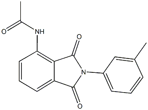 N-[2-(3-methylphenyl)-1,3-dioxo-2,3-dihydro-1H-isoindol-4-yl]acetamide 구조식 이미지