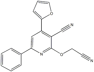 2-(cyanomethoxy)-4-(2-furyl)-6-phenylnicotinonitrile 구조식 이미지