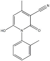 6-hydroxy-4-methyl-1-(2-methylphenyl)-2-oxo-1,2-dihydro-3-pyridinecarbonitrile Structure