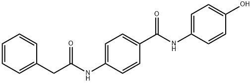 N-(4-hydroxyphenyl)-4-[(phenylacetyl)amino]benzamide 구조식 이미지