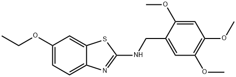 N-(6-ethoxy-1,3-benzothiazol-2-yl)-N-(2,4,5-trimethoxybenzyl)amine 구조식 이미지