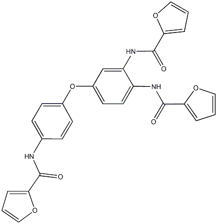 N-{2-(2-furoylamino)-5-[4-(2-furoylamino)phenoxy]phenyl}-2-furamide Structure