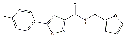 N-(2-furylmethyl)-5-(4-methylphenyl)-3-isoxazolecarboxamide 구조식 이미지