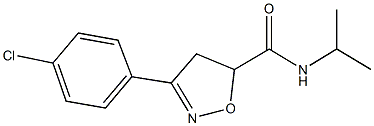 3-(4-chlorophenyl)-N-isopropyl-4,5-dihydro-5-isoxazolecarboxamide Structure