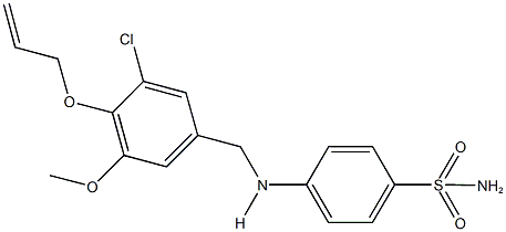 4-{[4-(allyloxy)-3-chloro-5-methoxybenzyl]amino}benzenesulfonamide 구조식 이미지