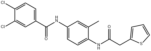 3,4-dichloro-N-{3-methyl-4-[(2-thienylacetyl)amino]phenyl}benzamide Structure