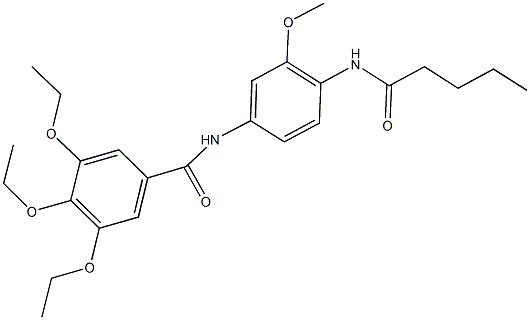 3,4,5-triethoxy-N-[3-methoxy-4-(pentanoylamino)phenyl]benzamide Structure