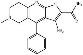 3-amino-6-methyl-4-phenyl-5,6,7,8-tetrahydrothieno[2,3-b][1,6]naphthyridine-2-carboxamide 구조식 이미지