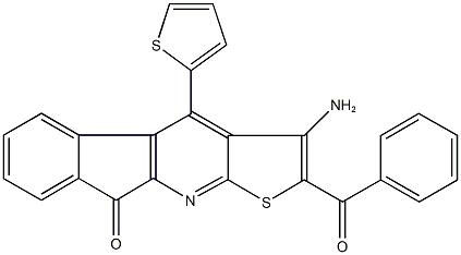 3-amino-2-benzoyl-4-(2-thienyl)-9H-indeno[2,1-b]thieno[3,2-e]pyridin-9-one 구조식 이미지