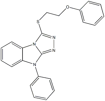3-[(2-phenoxyethyl)sulfanyl]-9-phenyl-9H-[1,2,4]triazolo[4,3-a]benzimidazole Structure