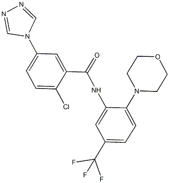2-chloro-N-[2-(4-morpholinyl)-5-(trifluoromethyl)phenyl]-5-(4H-1,2,4-triazol-4-yl)benzamide Structure