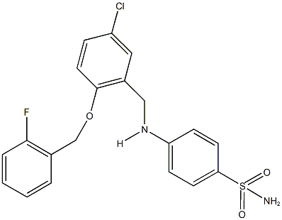 4-({5-chloro-2-[(2-fluorobenzyl)oxy]benzyl}amino)benzenesulfonamide 구조식 이미지