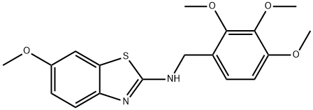 N-(6-methoxy-1,3-benzothiazol-2-yl)-N-(2,3,4-trimethoxybenzyl)amine Structure