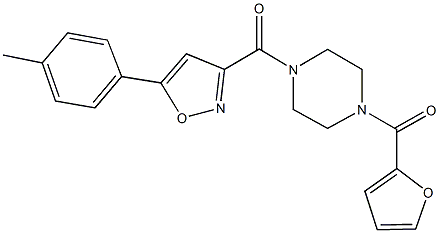 1-(2-furoyl)-4-{[5-(4-methylphenyl)-3-isoxazolyl]carbonyl}piperazine Structure