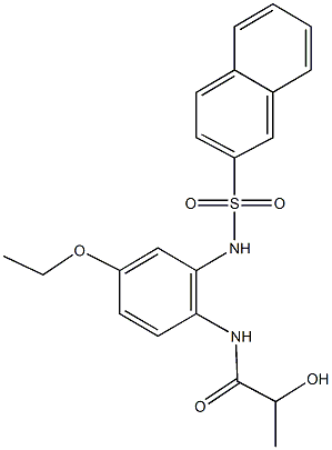 N-{4-ethoxy-2-[(2-naphthylsulfonyl)amino]phenyl}-2-hydroxypropanamide Structure