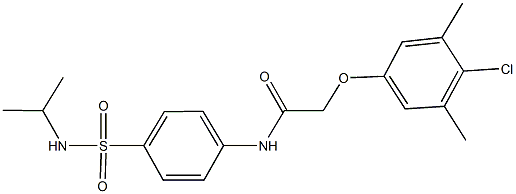 2-(4-chloro-3,5-dimethylphenoxy)-N-{4-[(isopropylamino)sulfonyl]phenyl}acetamide Structure