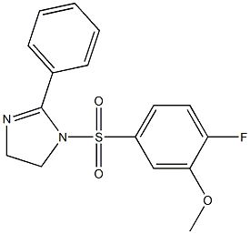 1-[(4-fluoro-3-methoxyphenyl)sulfonyl]-2-phenyl-4,5-dihydro-1H-imidazole Structure