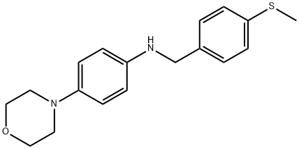 N-[4-(methylsulfanyl)benzyl]-N-[4-(4-morpholinyl)phenyl]amine Structure