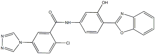 N-[4-(1,3-benzoxazol-2-yl)-3-hydroxyphenyl]-2-chloro-5-(4H-1,2,4-triazol-4-yl)benzamide 구조식 이미지