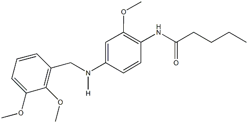 N-{4-[(2,3-dimethoxybenzyl)amino]-2-methoxyphenyl}pentanamide 구조식 이미지