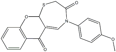 4-(4-methoxyphenyl)-4,11a-dihydro-6H-chromeno[3,2-f][1,4]thiazepine-3,6(2H)-dione 구조식 이미지