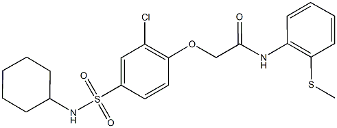 2-{2-chloro-4-[(cyclohexylamino)sulfonyl]phenoxy}-N-[2-(methylsulfanyl)phenyl]acetamide Structure