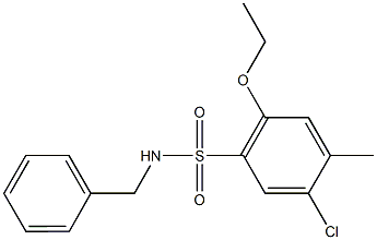 N-benzyl-5-chloro-2-ethoxy-4-methylbenzenesulfonamide Structure