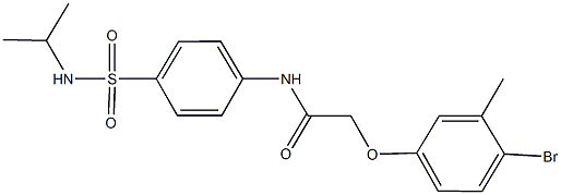 2-(4-bromo-3-methylphenoxy)-N-{4-[(isopropylamino)sulfonyl]phenyl}acetamide 구조식 이미지