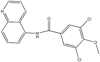 3,5-dichloro-4-methoxy-N-(5-quinolinyl)benzamide 구조식 이미지