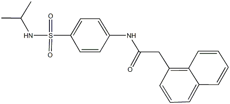 N-{4-[(isopropylamino)sulfonyl]phenyl}-2-(1-naphthyl)acetamide 구조식 이미지