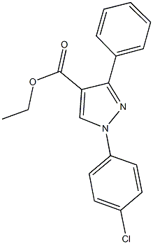 ethyl 1-(4-chlorophenyl)-3-phenyl-1H-pyrazole-4-carboxylate Structure