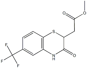 methyl [3-oxo-6-(trifluoromethyl)-3,4-dihydro-2H-1,4-benzothiazin-2-yl]acetate 구조식 이미지