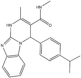 4-(4-isopropylphenyl)-N,2-dimethyl-1,4-dihydropyrimido[1,2-a]benzimidazole-3-carboxamide 구조식 이미지