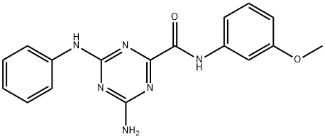 4-amino-6-anilino-N-(3-methoxyphenyl)-1,3,5-triazine-2-carboxamide Structure