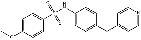 4-methoxy-N-[4-(4-pyridinylmethyl)phenyl]benzenesulfonamide 구조식 이미지